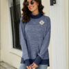 Cute Preppy Long Sleeve Sweater e76.0 | Emf - Small / Blue -