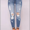 Distressed Skinny Jeans e3.0 | Emf - Hidden / Blue Denim -