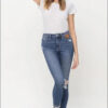 Full Size High Rise Cropped Skinny Jeans e26.0 | Emf - Faux